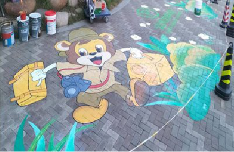 云龙夏季画地面彩绘会遇到的问题