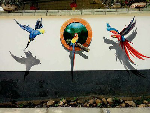 云龙视觉错位-3D墙绘设计