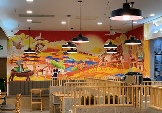 云龙商业空间彩绘介绍。