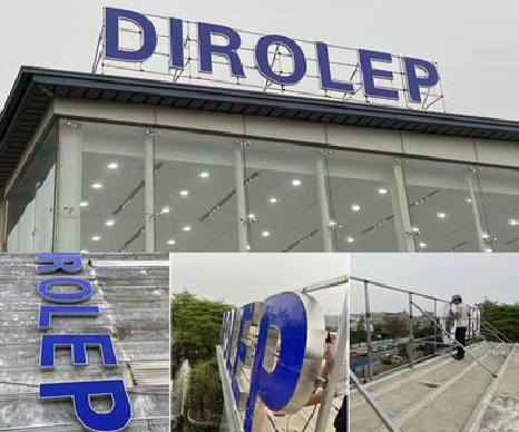 云龙楼顶发光字安装的注意事项。